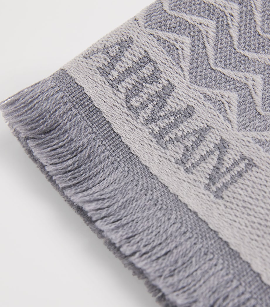 Giorgio Armani wool geometric print scarf 180cm x 40cm (British brand)