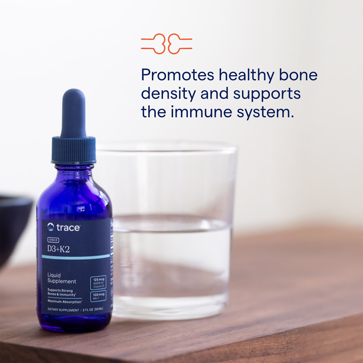 Trace Minerals liquid ionic D3+K2 drops 59ml - British product