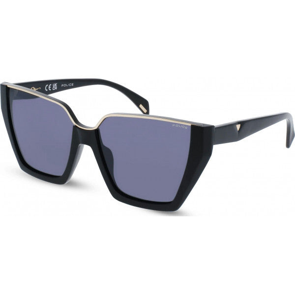 Police black acetate SPLL33 57 570700 sunglasses - British product