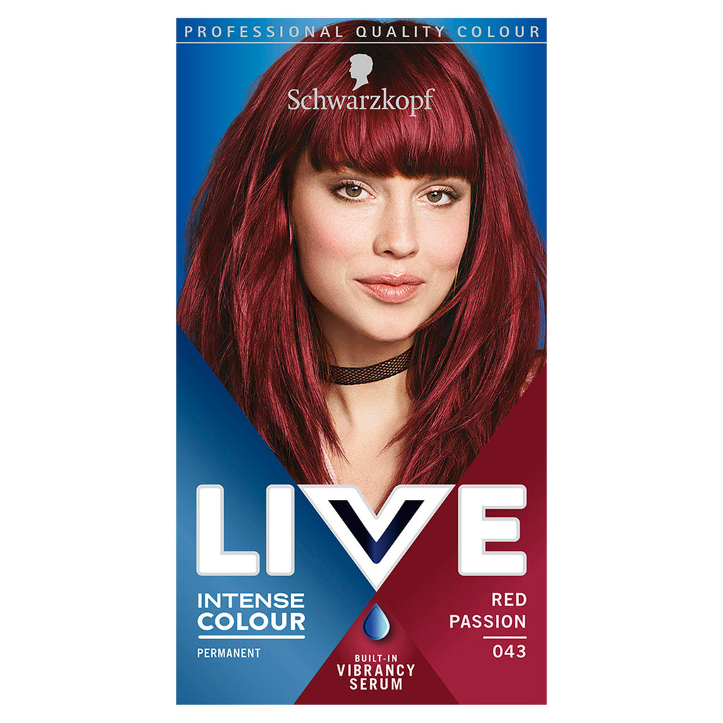 Schwarzkopf Live Intense Colour Permanent Hair Dye Red Passion 043