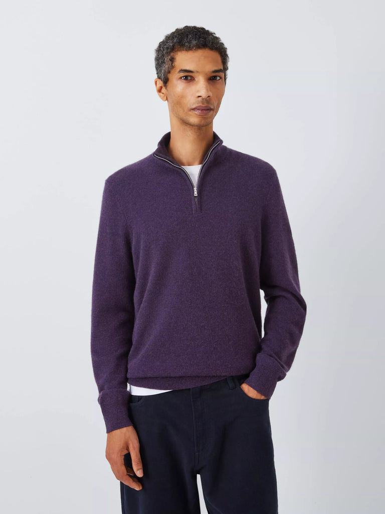 John Lewis Cashmere Half Zip Jumper