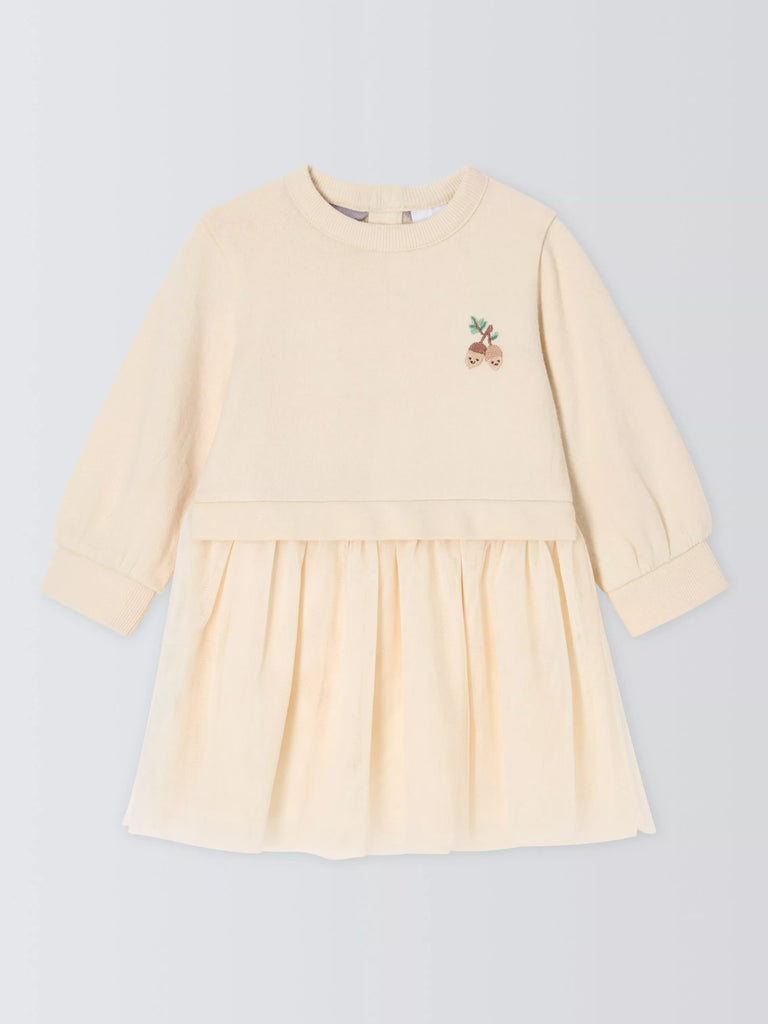 John Lewis Baby Sweatshirt and Tulle Dress, Multi