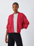 John Lewis ANYDAY Boxy Open Neck Cardigan, Red