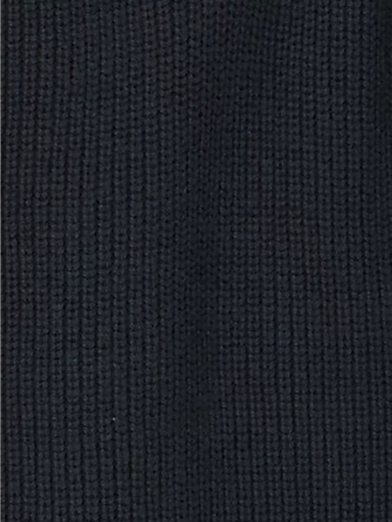 John Lewis Cotton Cashmere Half Zip Rib Knit Collar Jumper, Seal Grey