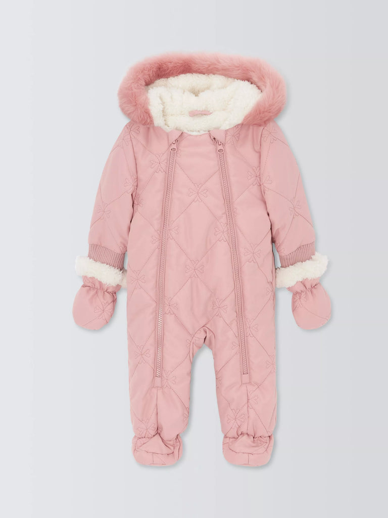 John Lewis Baby Flower Snowsuit, Multi