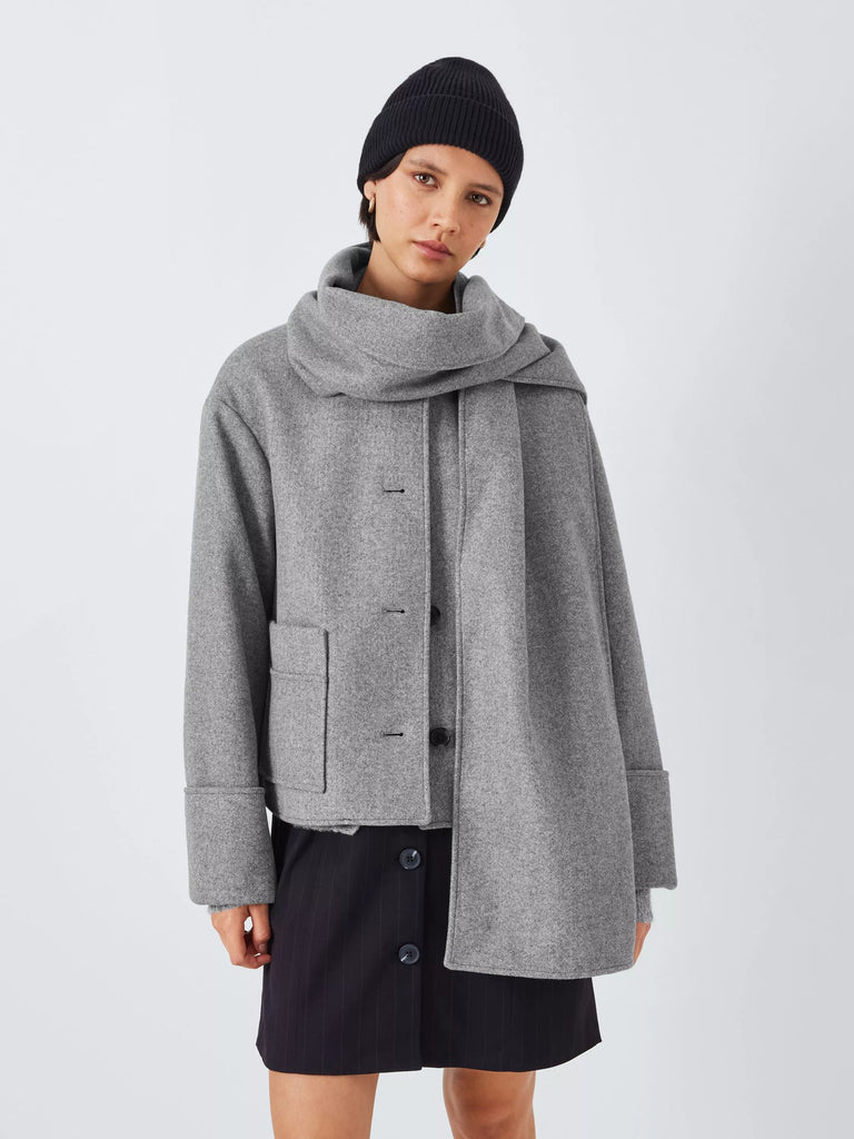 John Lewis ANYDAY Crop Scarf Coat