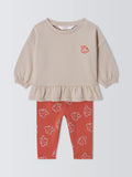 John Lewis ANYDAY Baby Flower Sweatshirt and Leggings Set, Multi