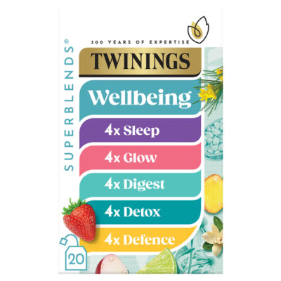 ASDA Twinings Superblends Wellbeing Collection 20 Tea Bags 37g- Buy online at McGrocer
