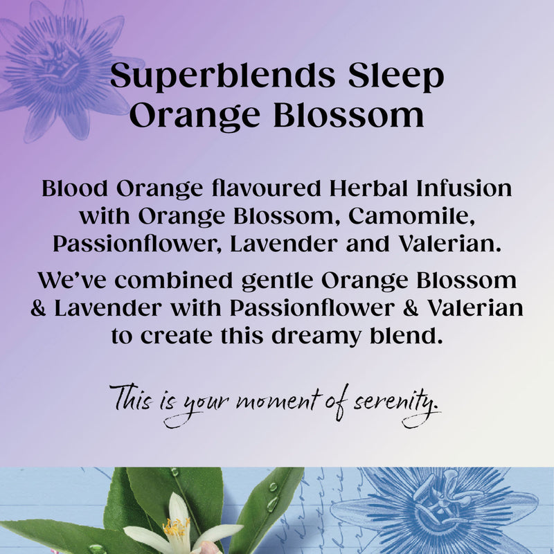 Twinings Sleep Valerian & Orange Blossom herbal tea bags 30g (British brand)