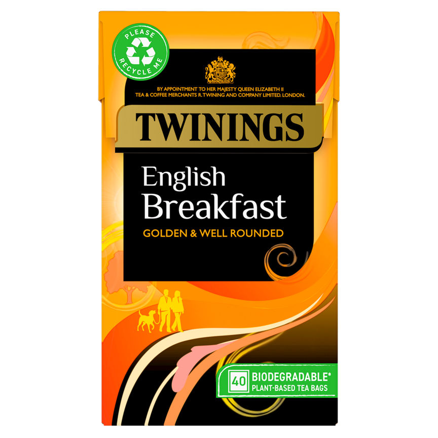 Twinings English Breakfast 40 Plant-Based Tea Bags GOODS ASDA   