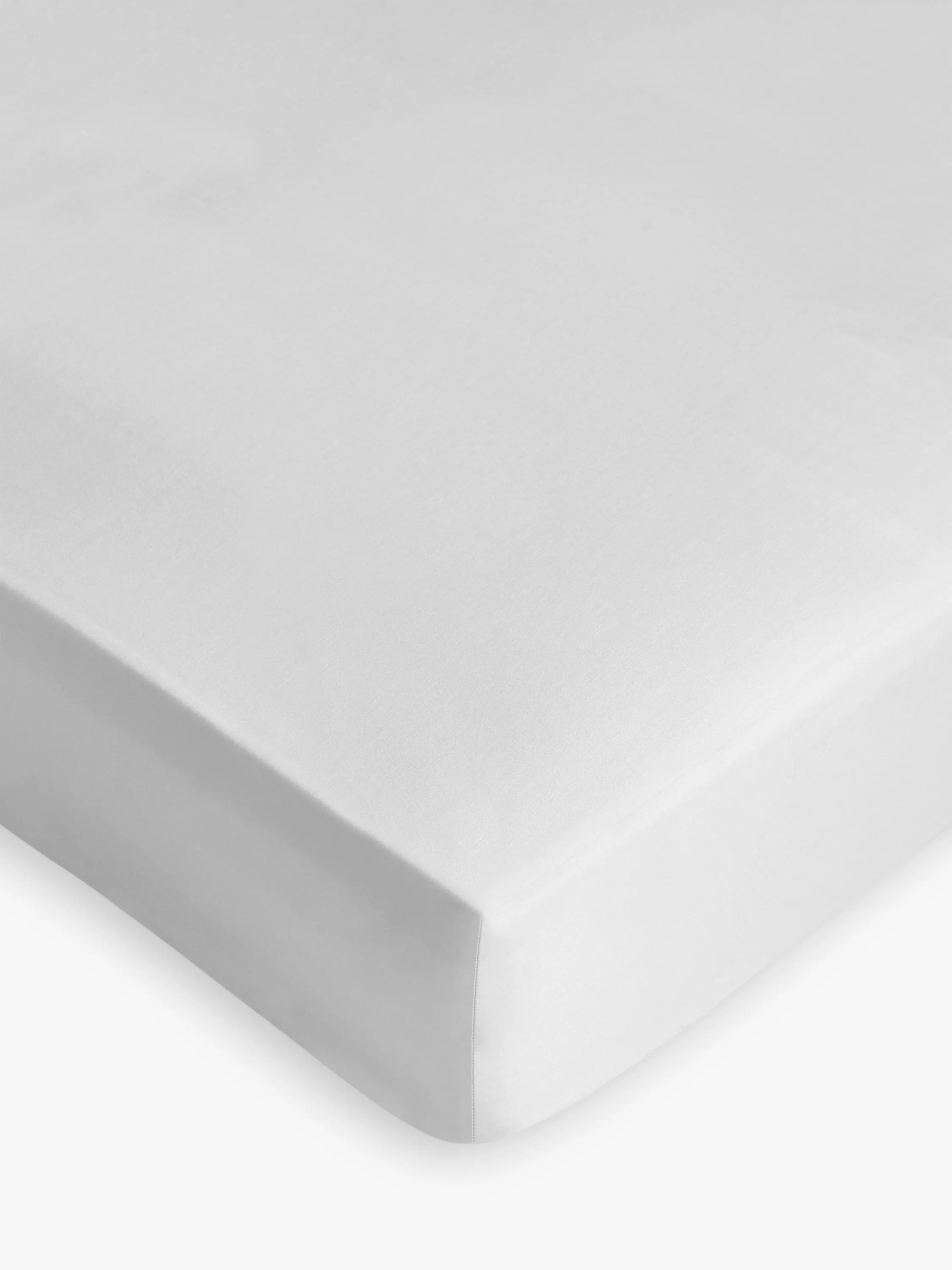John Lewis Soft & Silky Egyptian Cotton Sateen 400 Thread Count Extra Deep Fitted Sheet - Cool Grey King