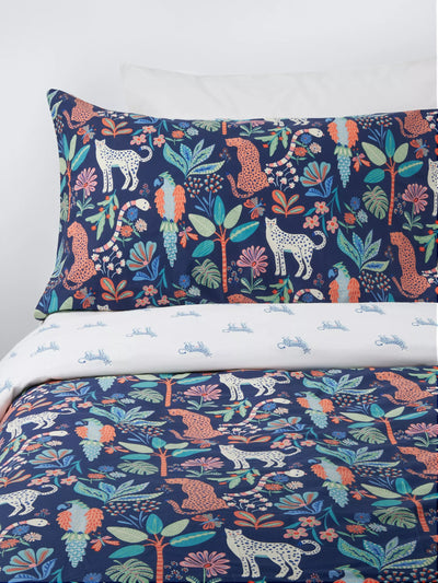 John Lewis John Lewis Kids Floral Jungle Reversible Duvet Cover and Pillowcase Set- Buy online at McGrocer