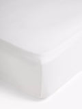 John Lewis Comfy & Relaxed 300 Thread Count Washed Cotton Fitted Sheet - Almond King