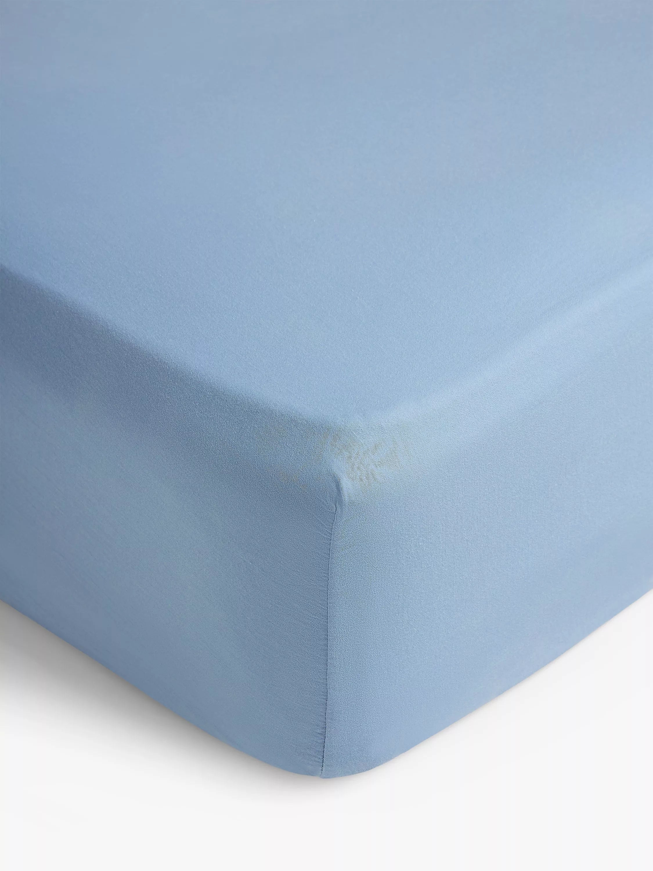 John Lewis Comfy & Relaxed 300 Thread Count Washed Cotton Fitted Sheet - Almond Super King