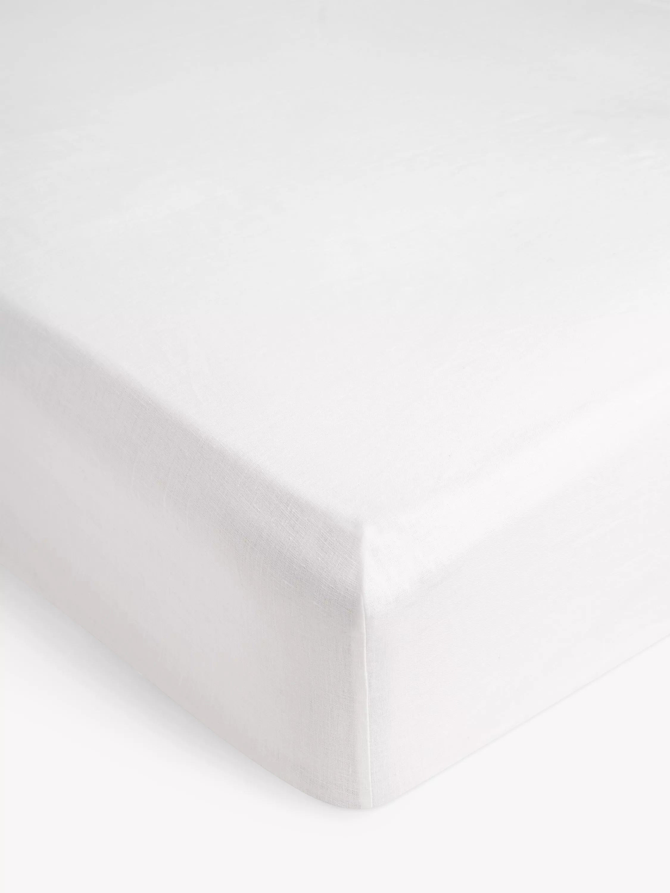 John Lewis Comfy & Relaxed Washed Linen Deep Fitted Sheets - Pale Grey Double