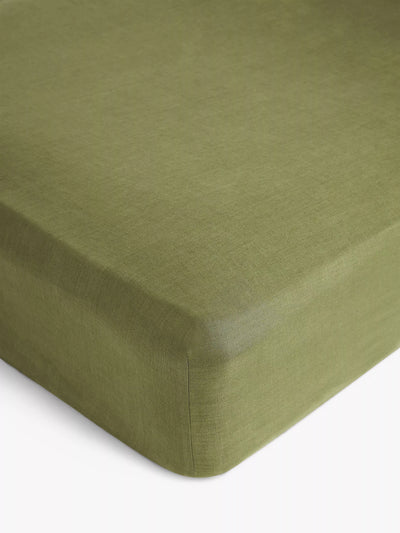 John Lewis John Lewis Washed Linen Deep Fitted Sheets Double Size- Buy online at McGrocer