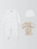 Ensemble cadeau grenouillère John Lewis avec imprimé lapin, version UK