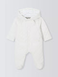 John Lewis Heirloom Collection Baby Snowsuit, White