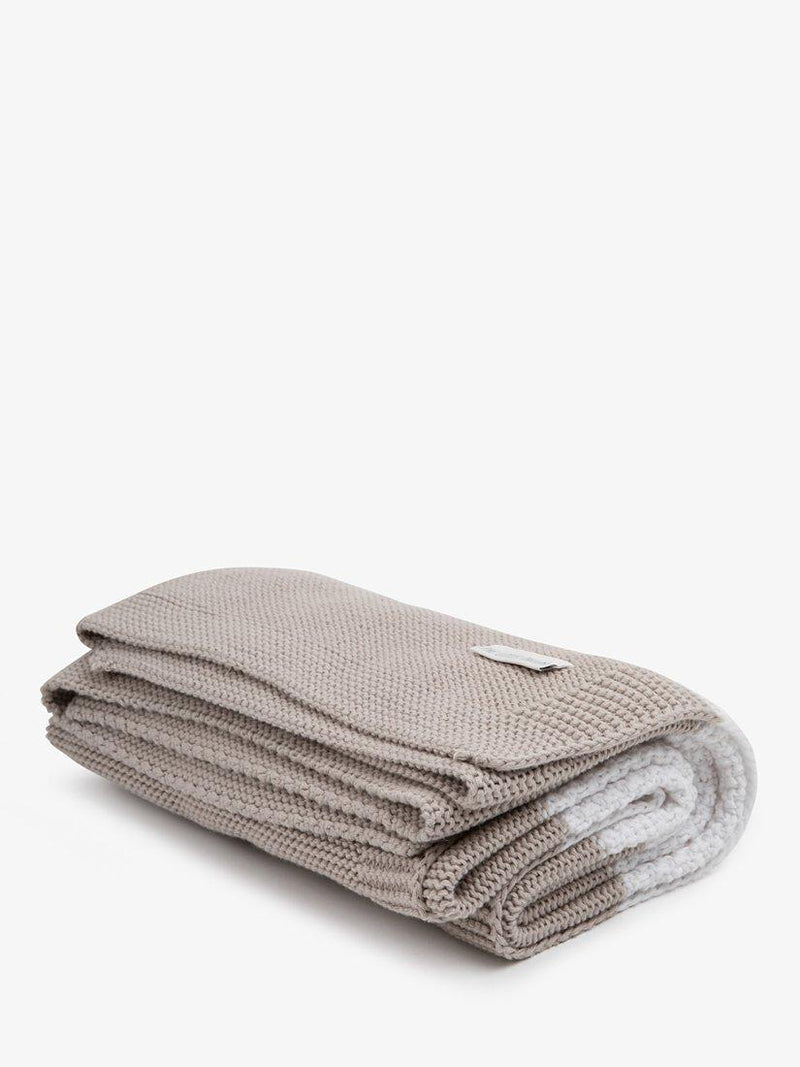 Little Tailor gestreifte, superweiche Babydecke aus Baumwollstrick, UK-Version