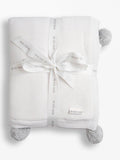 The Little Tailor pom pom baby blanket soft plush reverse, UK version