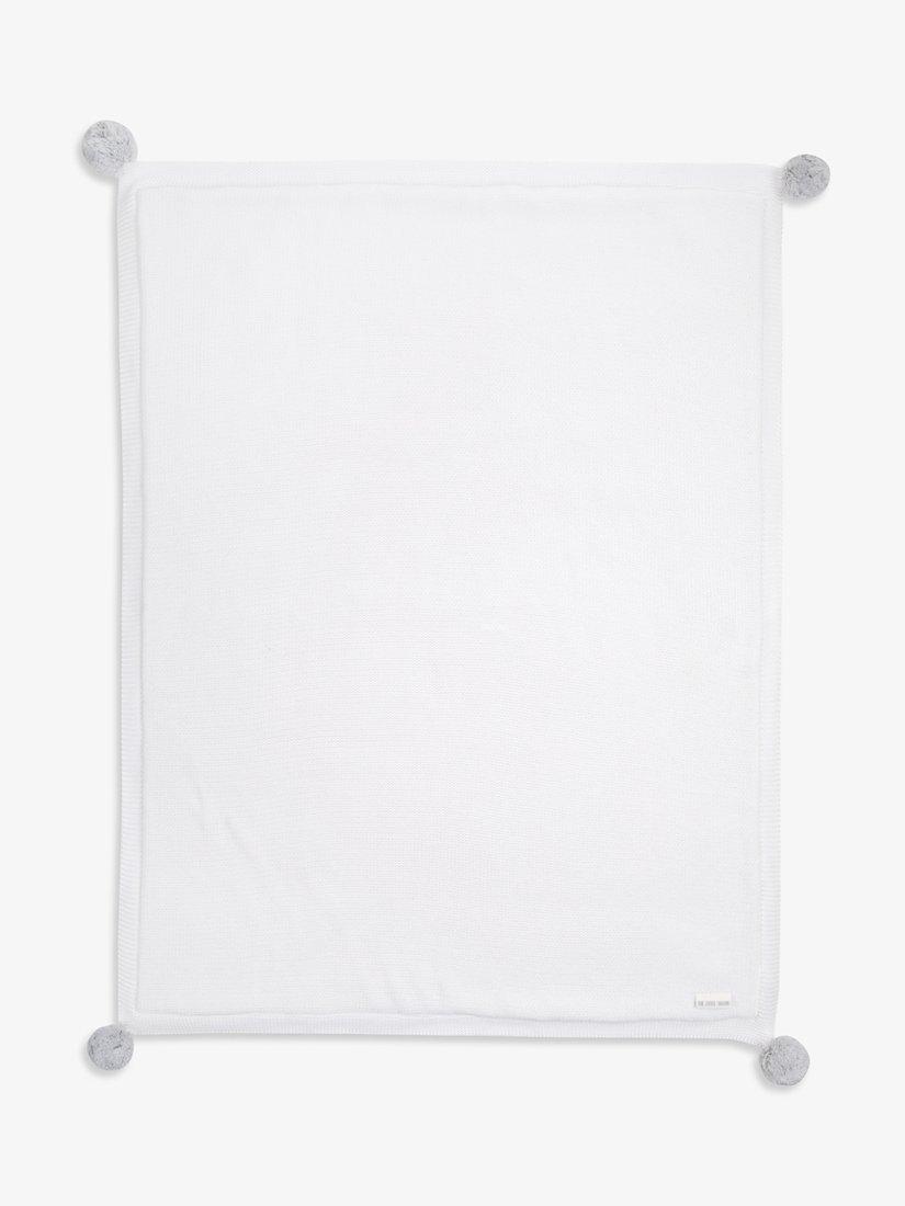 The Little Tailor pom pom baby blanket soft plush reverse, UK version