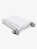 The Little Tailor pom pom baby blanket soft plush reverse, UK version