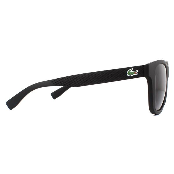 Lacoste L848S matte black wayfarer sunglasses, imported from the UK