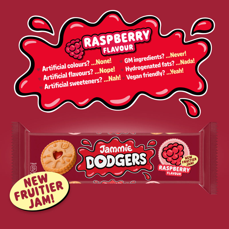 Fox's Jammie Dodgers Raspberry Flavour sweet biscuits 140g, UK version