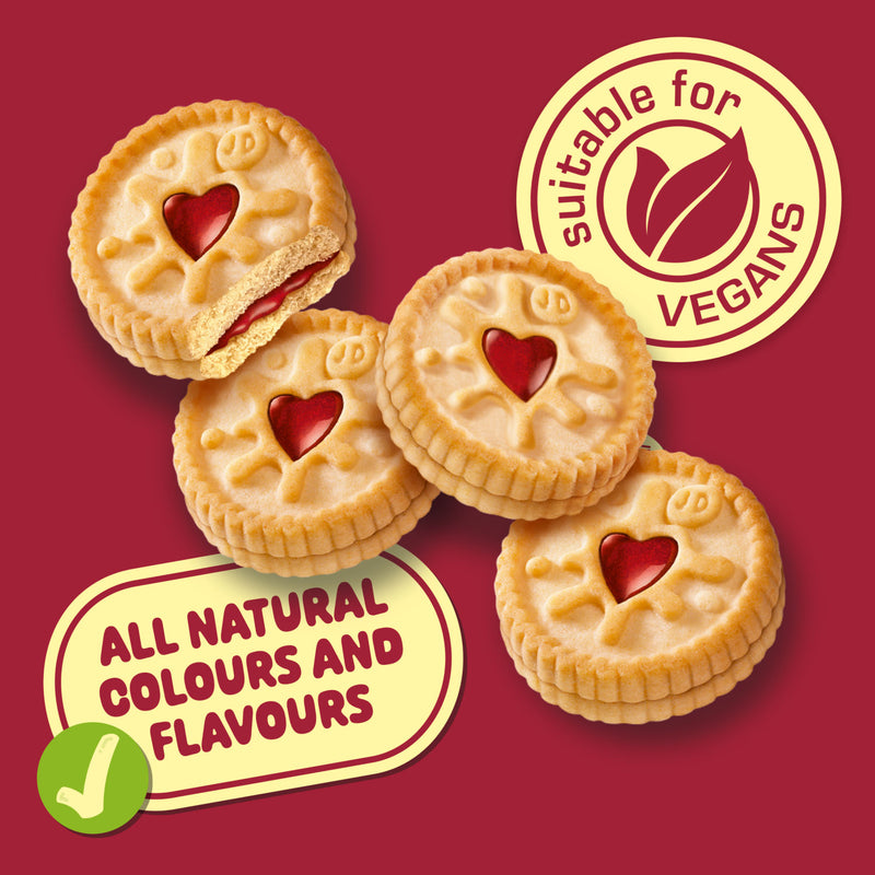 Jammie Dodgers Minis raspberry flavour shortcake biscuits 120g, UK version