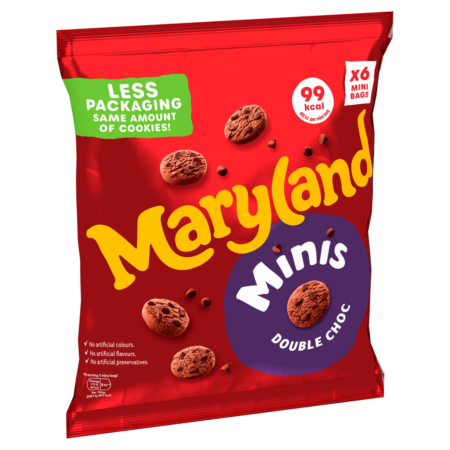 Maryland 6 Minis Double Choc Cookies 118.8g imported from the UK