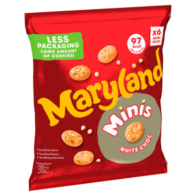 Maryland cookies white chocolate chip 6 multipack (British brand)