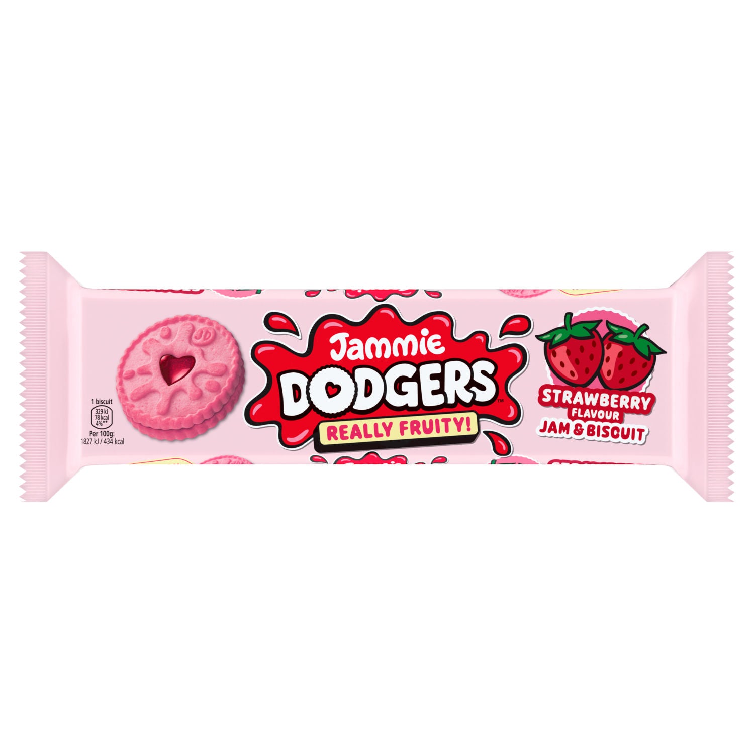 Jammie Dodgers strawberry jam biscuits 140g, UK version