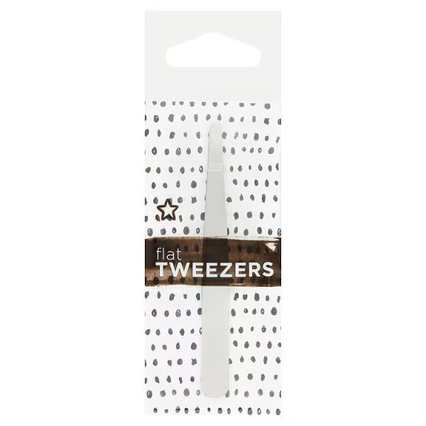Superdrug Flat tweezers for hair removal (British brand)