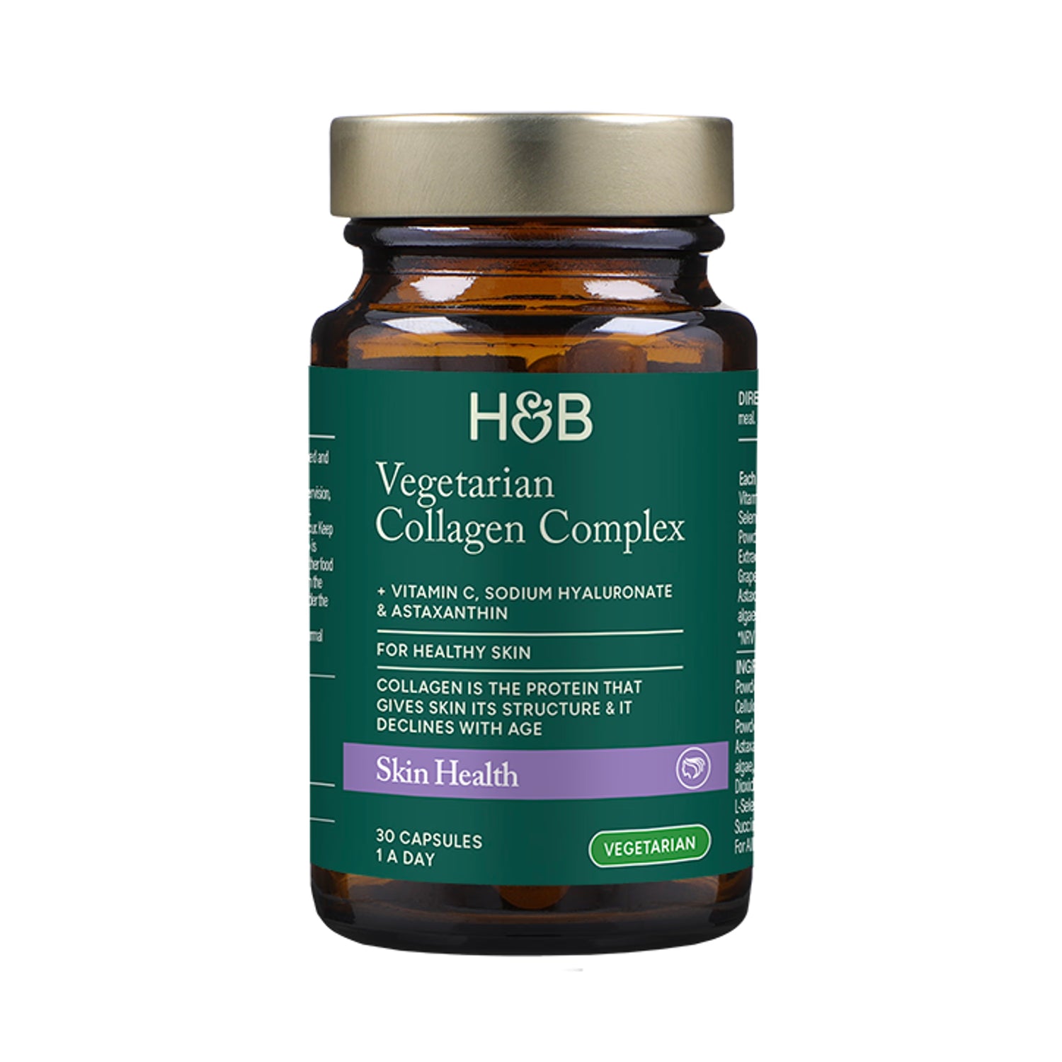 Holland & Barrett Vegetarian Collagen Complex 30 Capsules, UK version