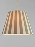 John Lewis Bold Stripe Tapered Lampshade, Green, Dia.16cm