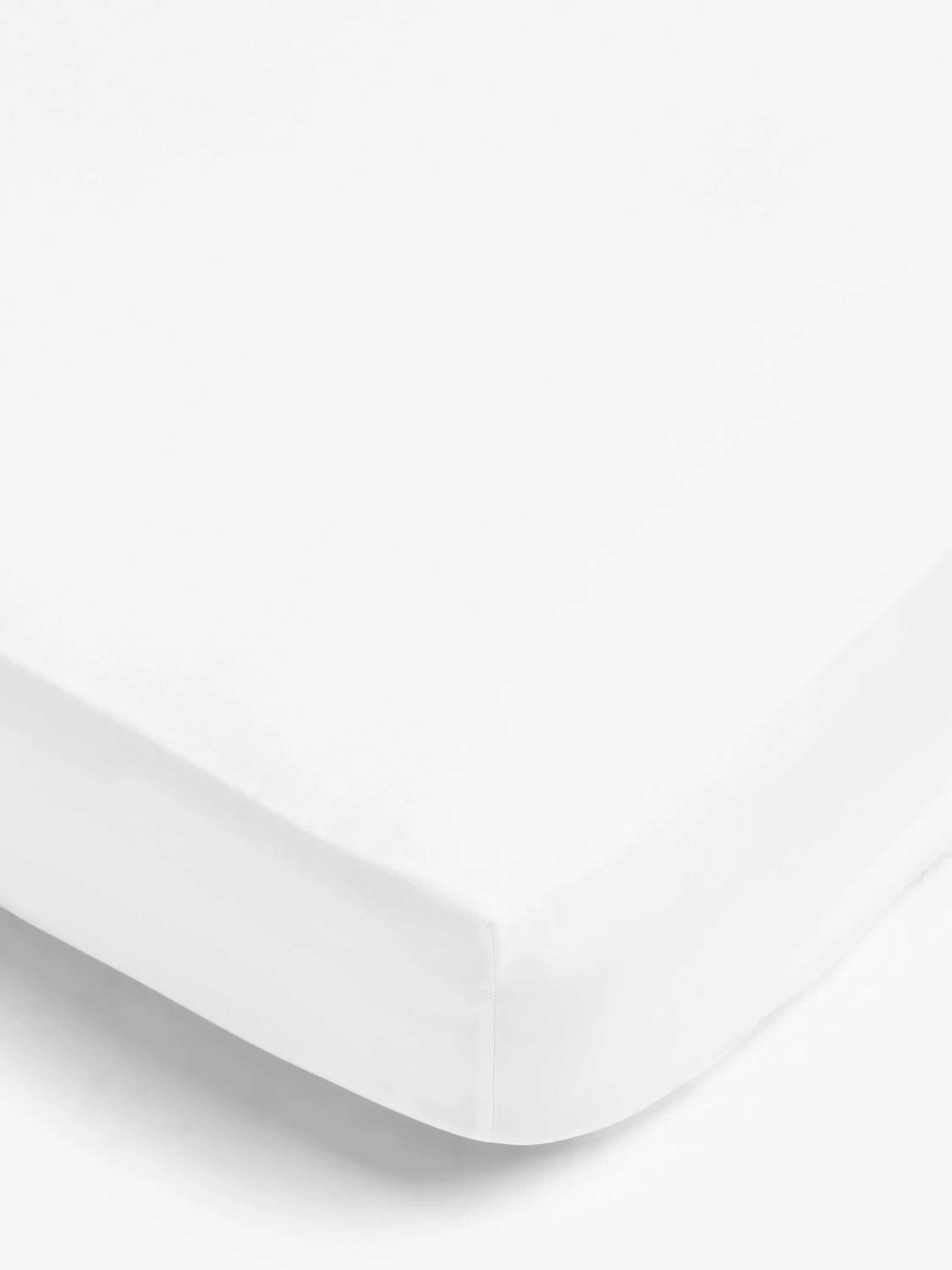 John Lewis Easy Care Organic Cotton 200 Thread Count Extra Deep Fitted Sheet - White Double