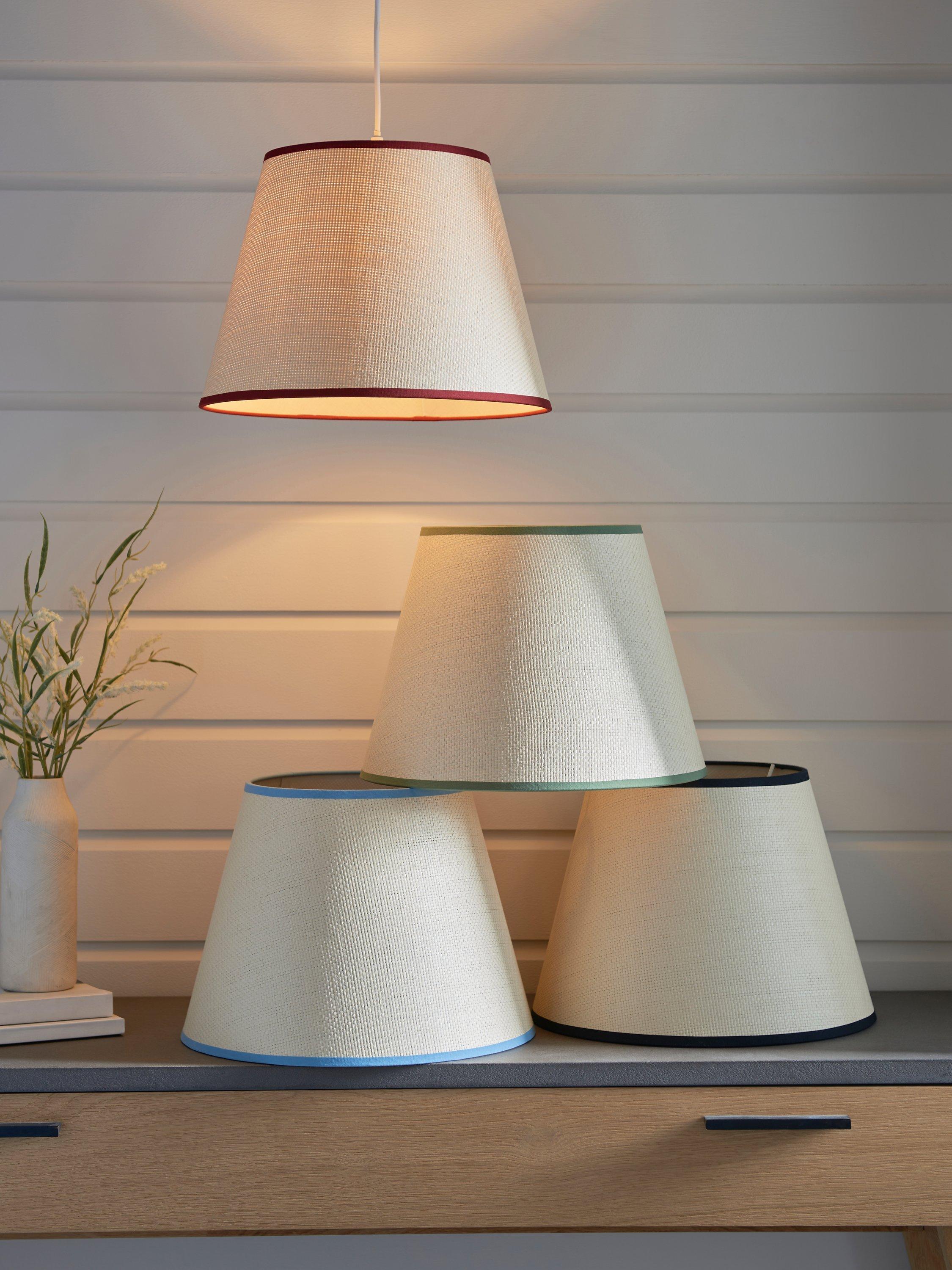 John Lewis woven raffia taped lampshade, UK version