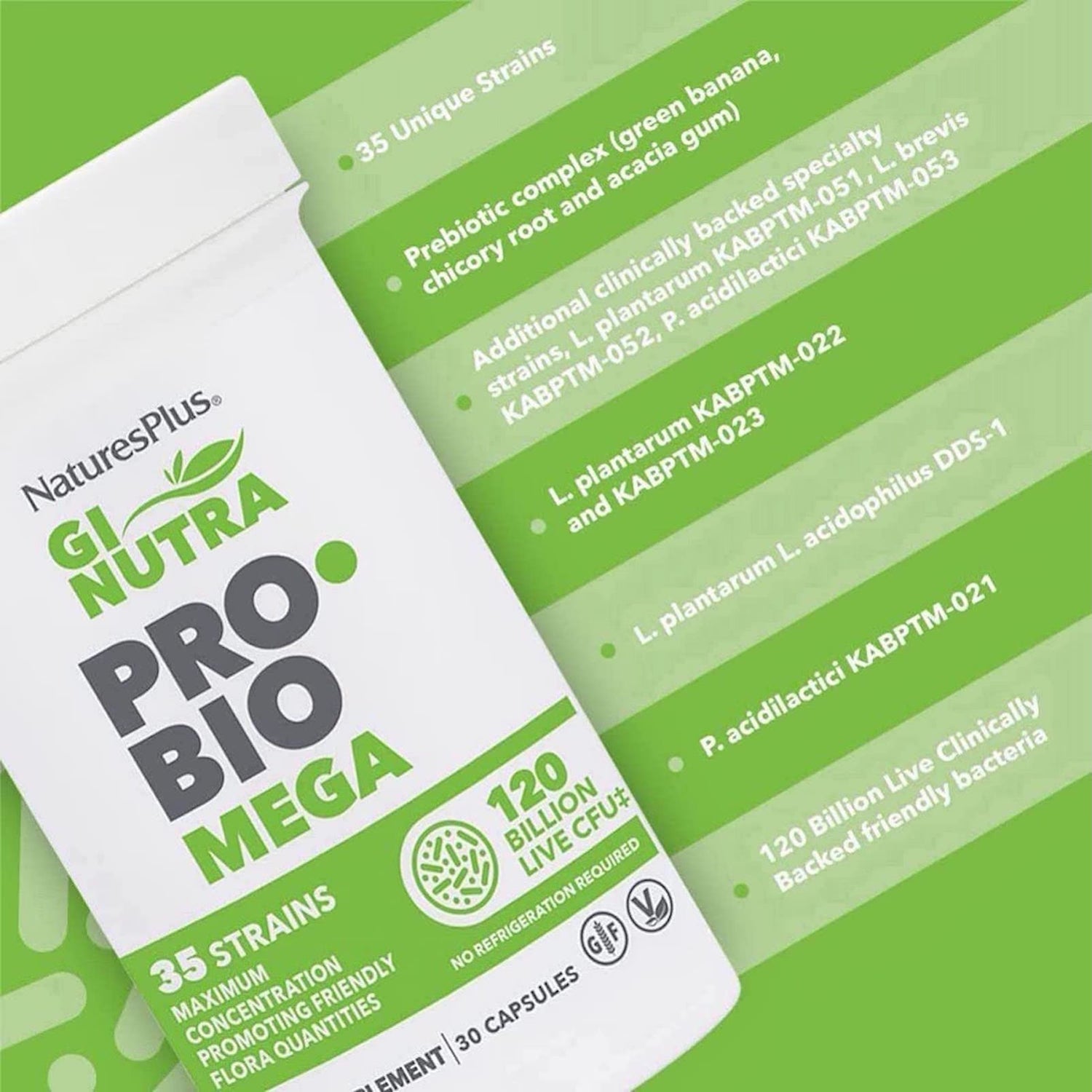 NaturesPlus Pro-Bio Mega probiotic supplement 30 capsules - British product