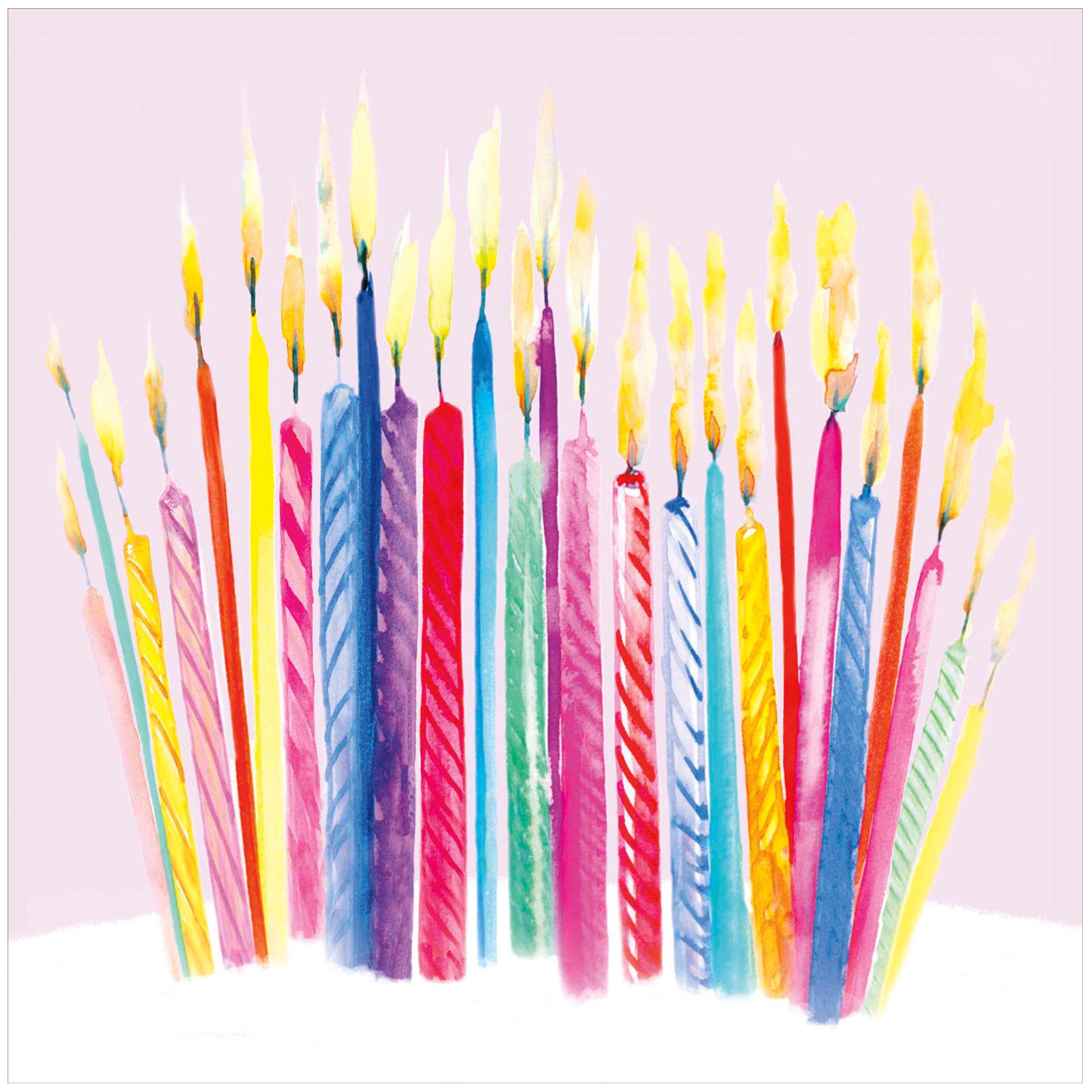 Birthday Card with Painted Candles Greeting Card GOODS Sainsburys   