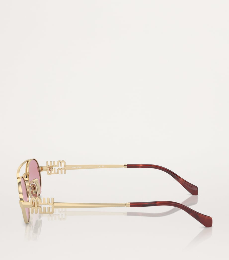 Miu Miu metal oval sunglasses - British product