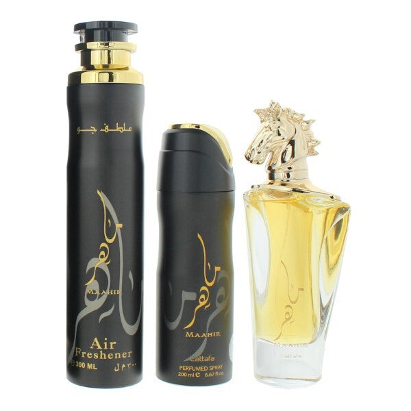 Lattafa Maahir 3-piece gift set, imported from the UK