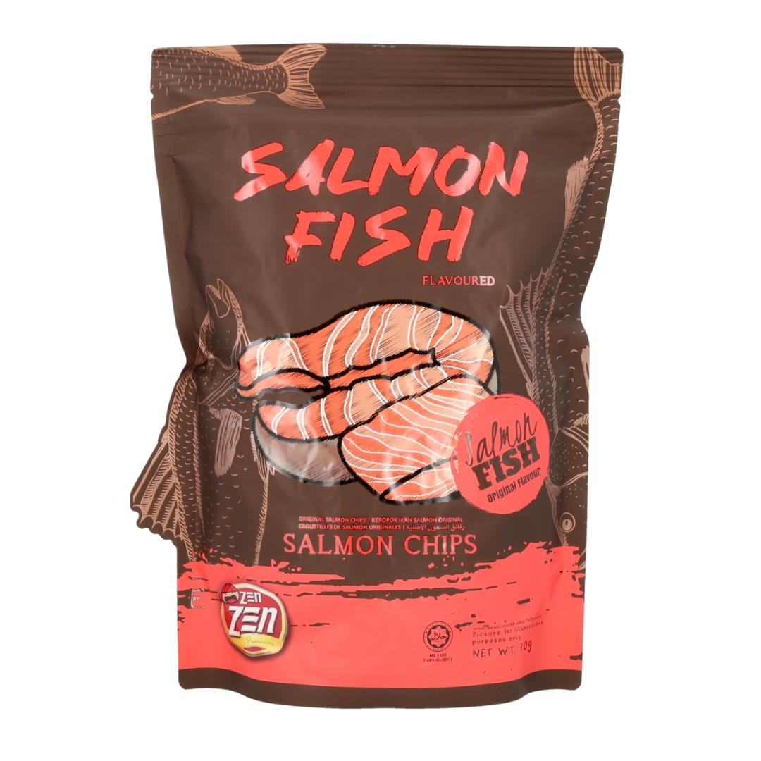 Zen Zen salmon chips original flavour, imported from the UK