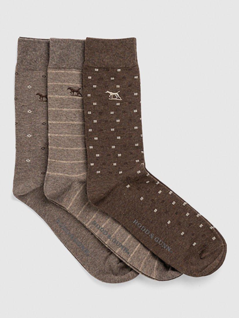 Lot de 3 chaussettes en coton mélangé Rodd & Gunn Seafcliff (marque britannique)