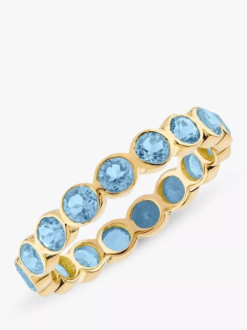 Auree Topaz Bandring Blau Gold (Britische Marke)