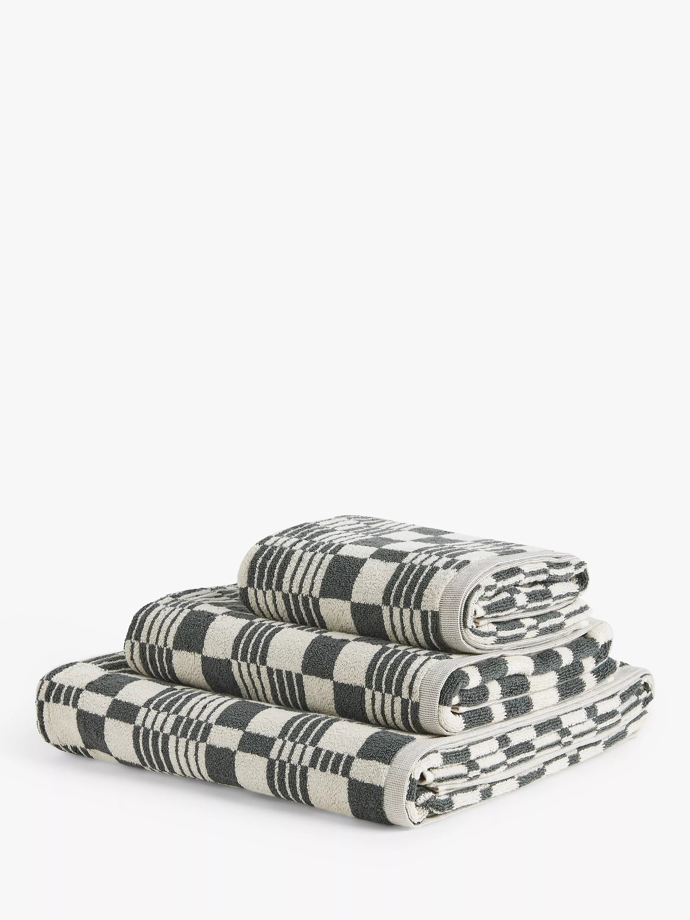 John Lewis Check Bath Towel 135 x 70cm, UK version