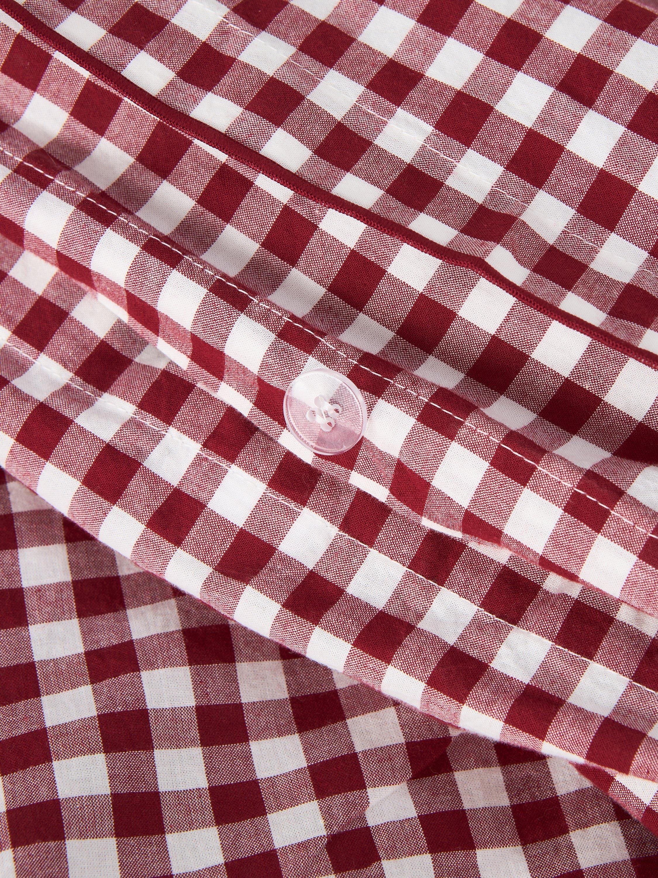 John Lewis Gingham Duvet Cover Red Berry, imported from the UK
