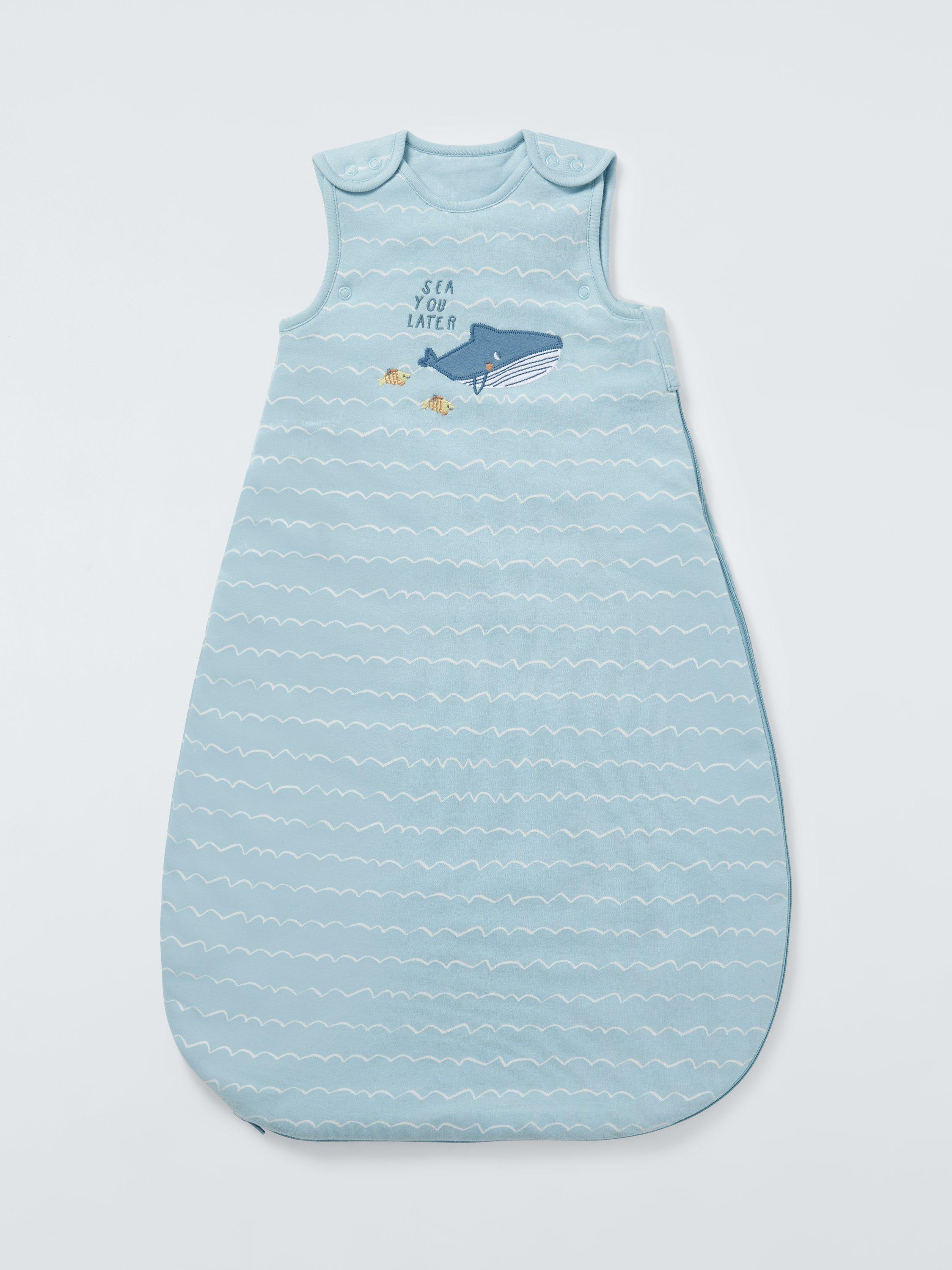 John Lewis Baby Whale Cotton Sleeping Bag, UK version