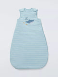 John Lewis Baby Whale Embroidered Cotton Sleeping Bag, 2.5 Tog