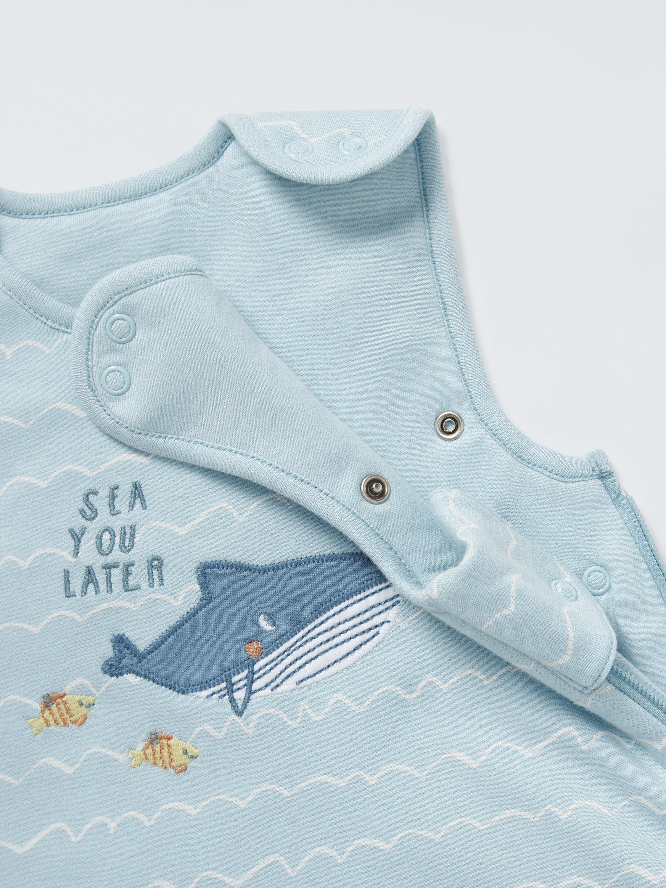 John Lewis Baby Whale Cotton Sleeping Bag, UK version