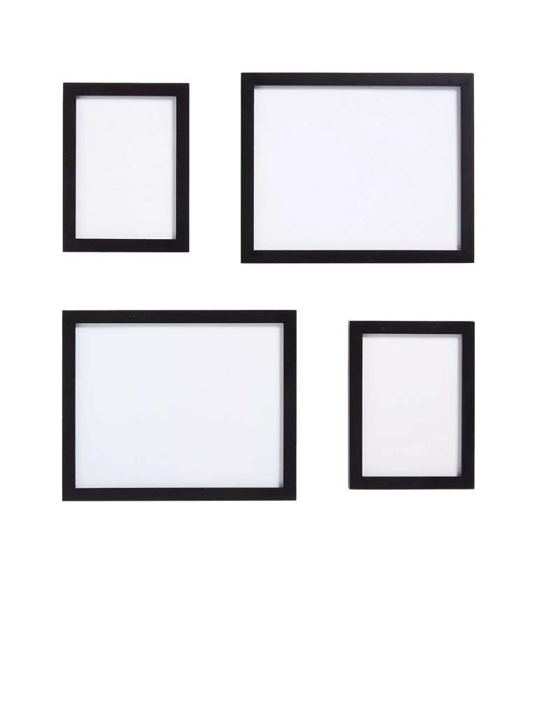 John Lewis ANYDAY Gallery Set Multi-aperture Photo Frames, 4 Photo, Black